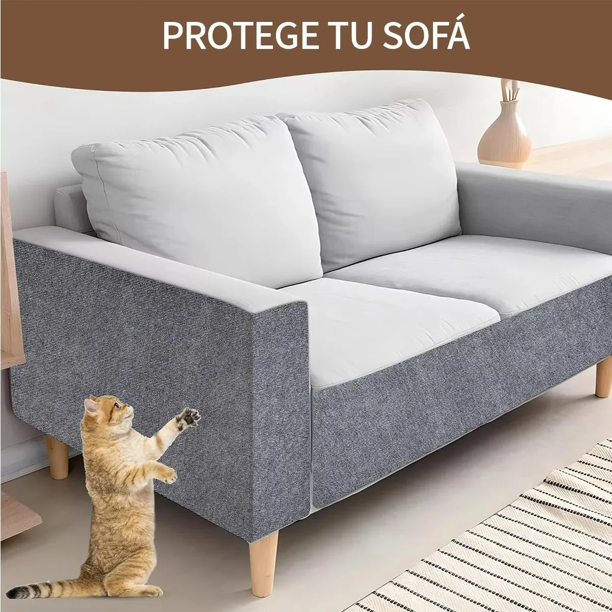 TATEE - Autoadhesivos Rascador De Gatos para Esquina Y Pared30×200cm