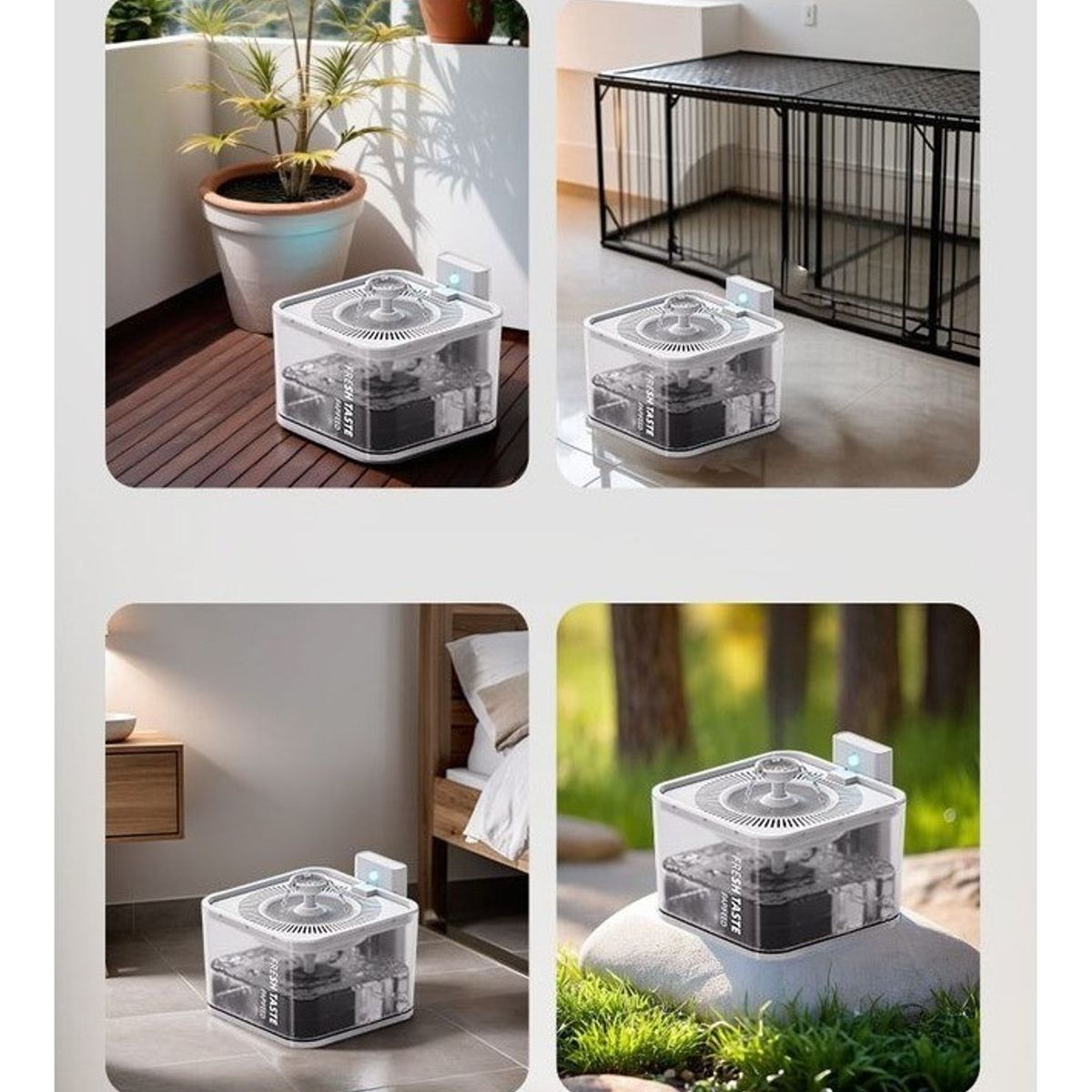 TATEE - Bebedero Mascotas 3L Con sensor inteligente y carga usb