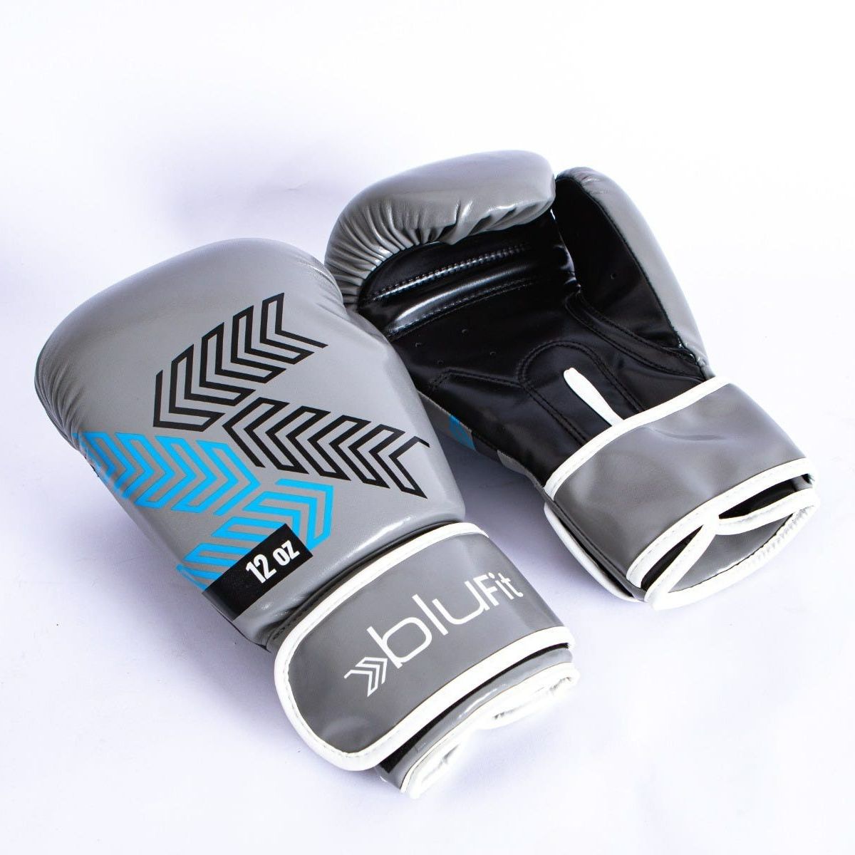 BLU FIT - Guantes Boxeo Entrenamiento Blu Fit 12 oz Gris