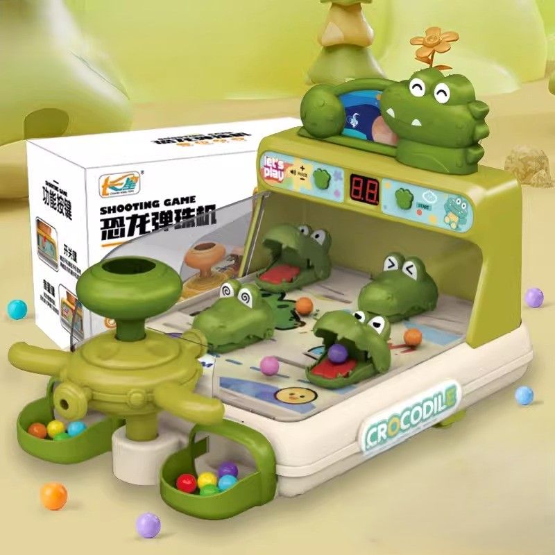 TATEE - juguetes Crocodile console toy con 60 Canicas