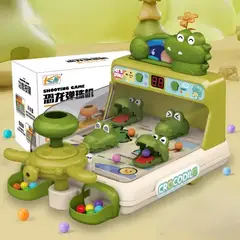 TATEE - Juguetes consola de juegos de cocodrilo con 60 Canicas
