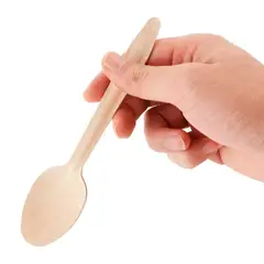 GENERICO - Cuchara de Madera Biodegradables 100 unidades