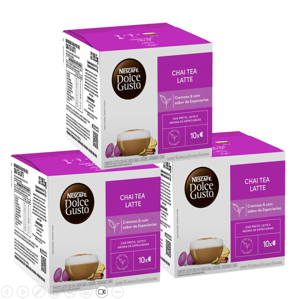 DOLCE GUSTO - Pack 3 Café Nescafé Dolce Gusto® Chai Tea Latte 10 Cápsulas
