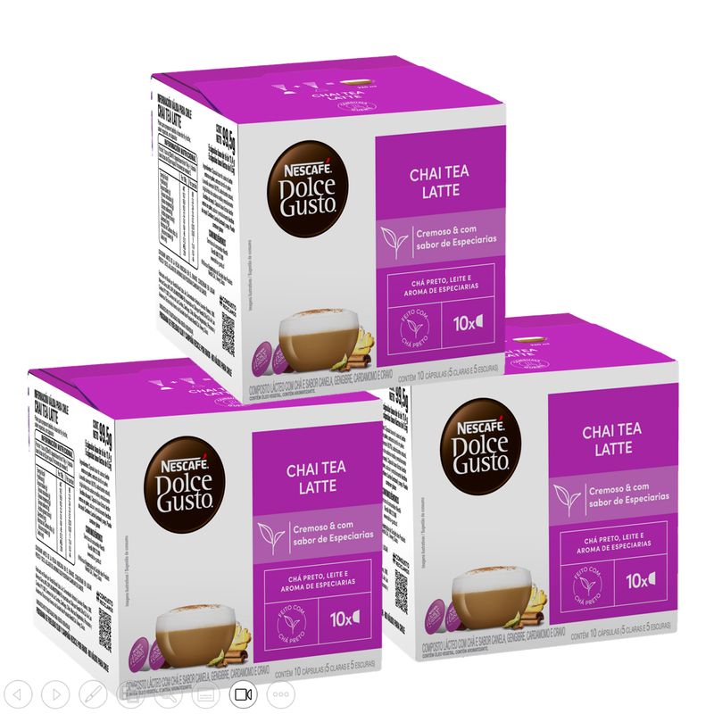NESCAFE - Cápsulas Café Nescafé® Dolce Gusto® Chai Tea Latte X 3 Cajas