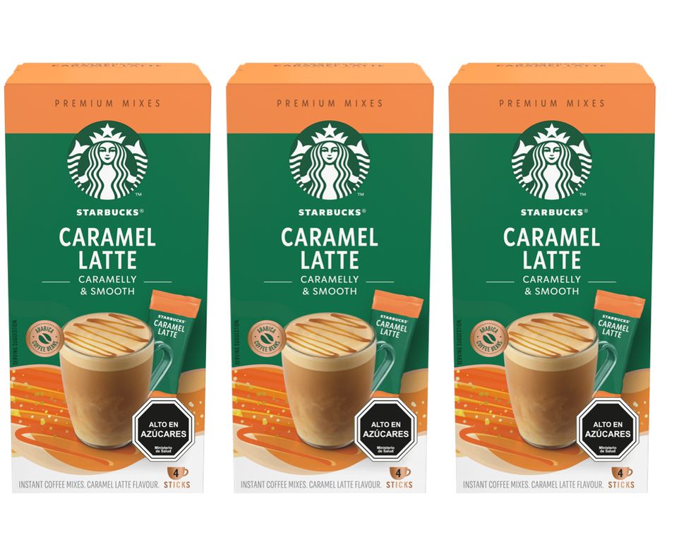 Pack 3 Cajas Cafe Instantaneo Starbucks Caramel Latte
