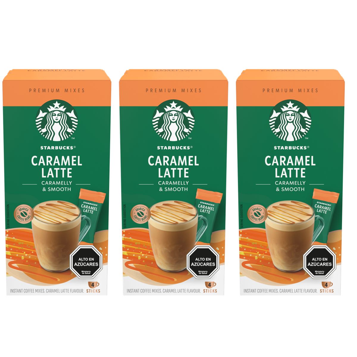 STARBUCKS - Pack 3 Cajas Café Instantáneo Starbucks® Caramel Latte