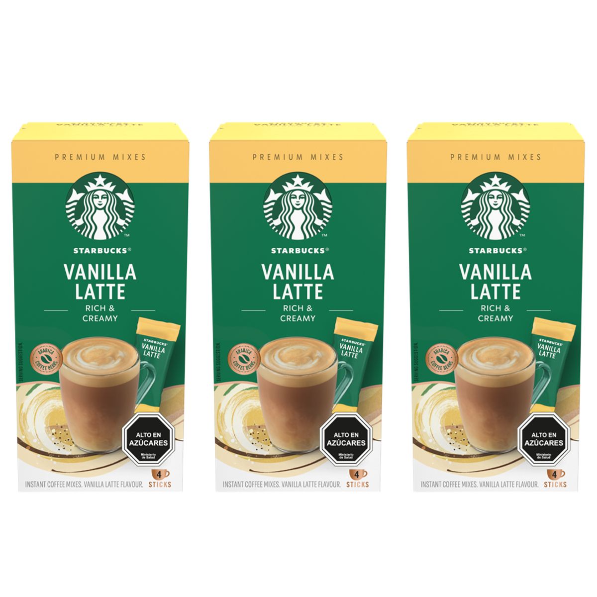 STARBUCKS - Pack 3 Cajas Café Instantáneo Starbucks® Vanilla Latte