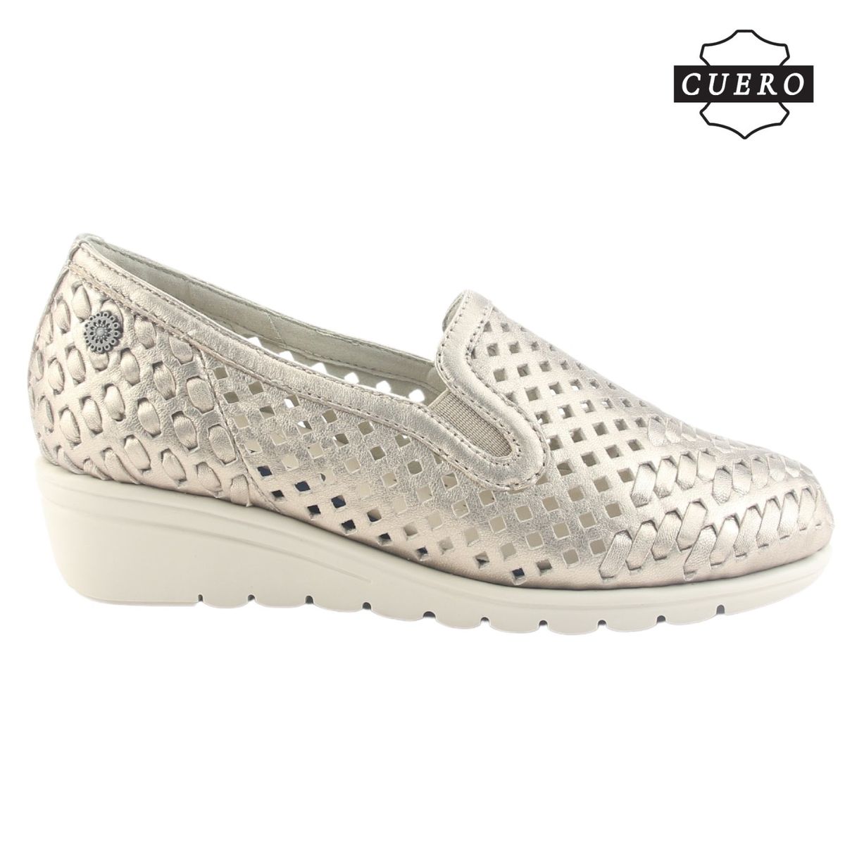 CHALADA - Zapato Mujer Dorado Casual Chalada Crose-1