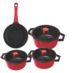 Dsp - SET OLLAS 7 PIEZAS ANTIADHERENTES CA002-S02 - ROJO