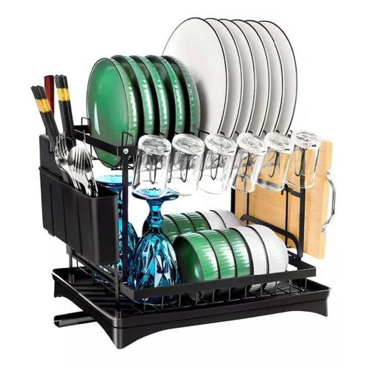 GENERICO - Secaplatos Escurridor Secador De Platos2 Niveles Cocina