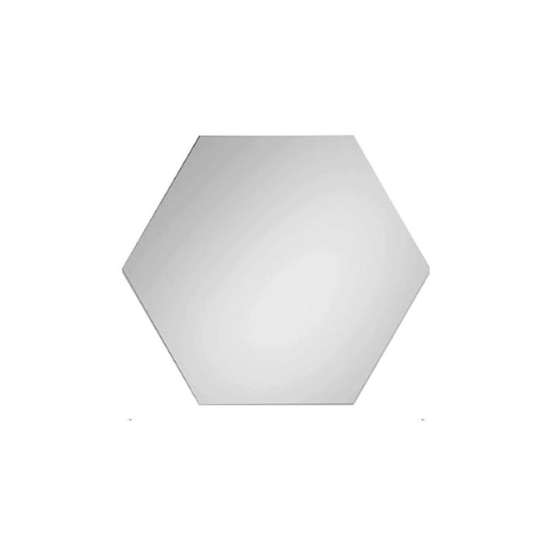 GENERICO - Pack de 12 espejos adhesivos en acrílico hexagonales decorativos