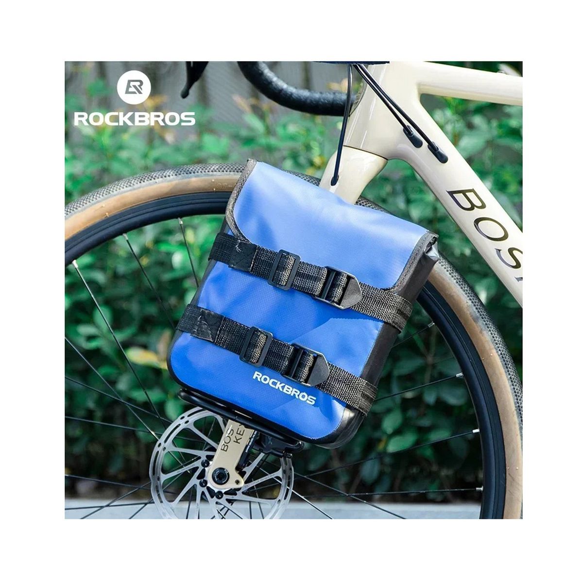 ROCKBROS - Portaequipaje Frontal Horquilla Aluminio Bicicleta Rockbros