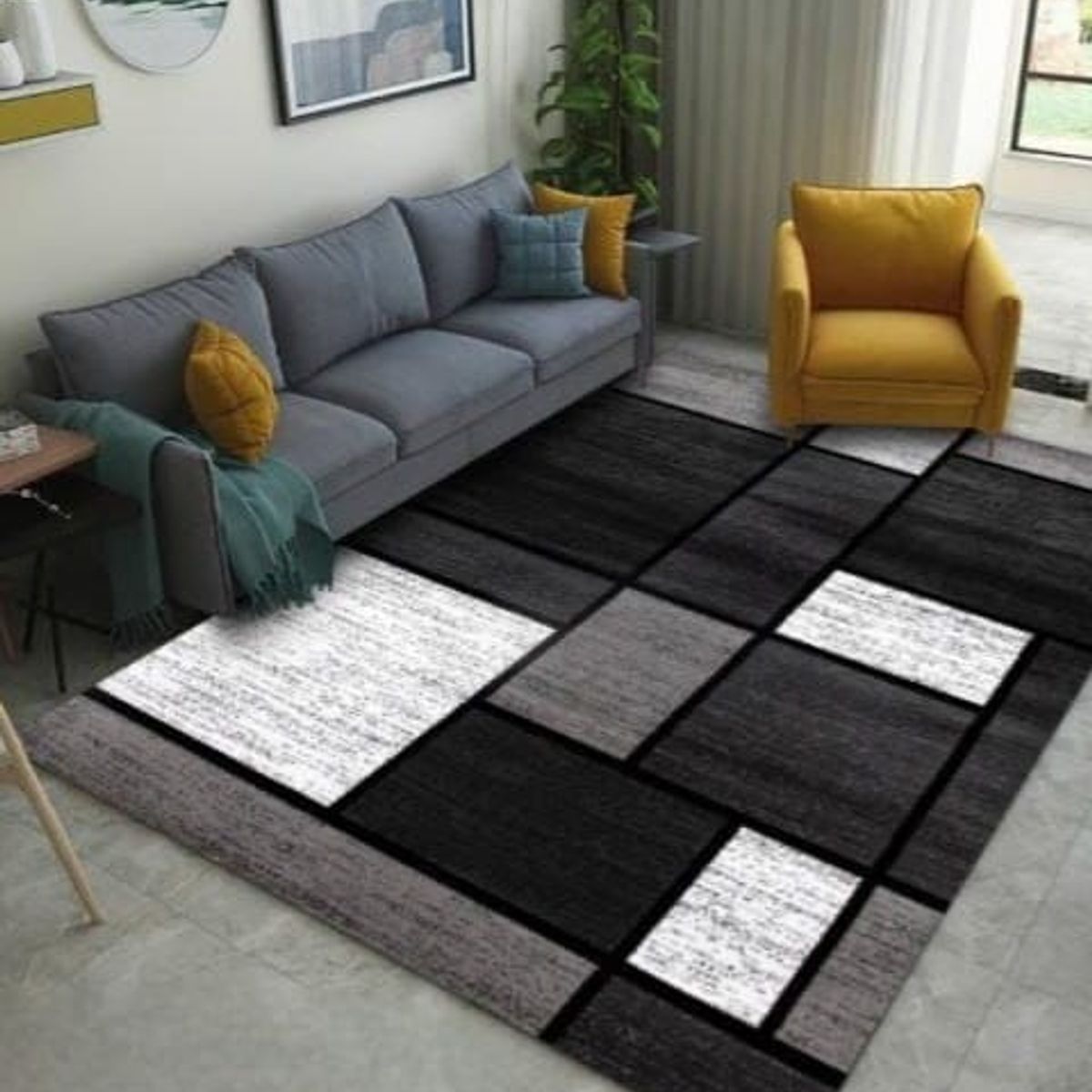 GENERICO - Alfombras Para Living con Diseños Tridimensionales Pro Antideslizante