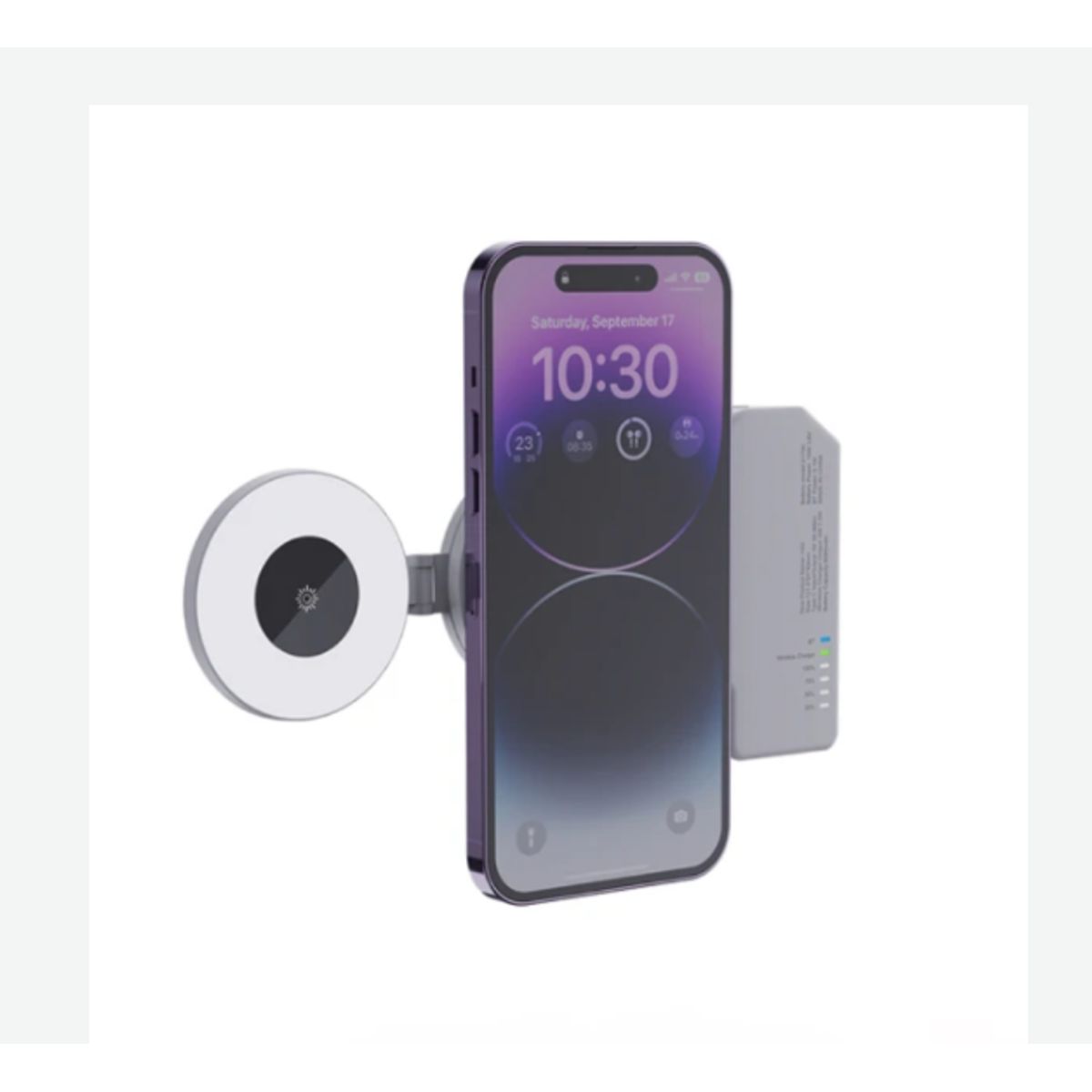 GENERICO - HAND GRIP PARA CELULAR CON LUZ LED Y BATERÍA