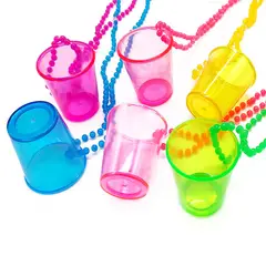 GENERICO - COLLAR BEADS SHOTS NEON 2PCS X1UNI