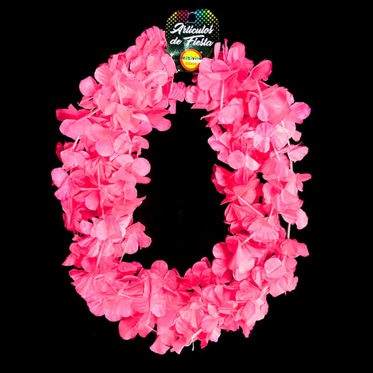 GENERICO - COLLAR FLOR FLUOR FUCSIA X6 UNI
