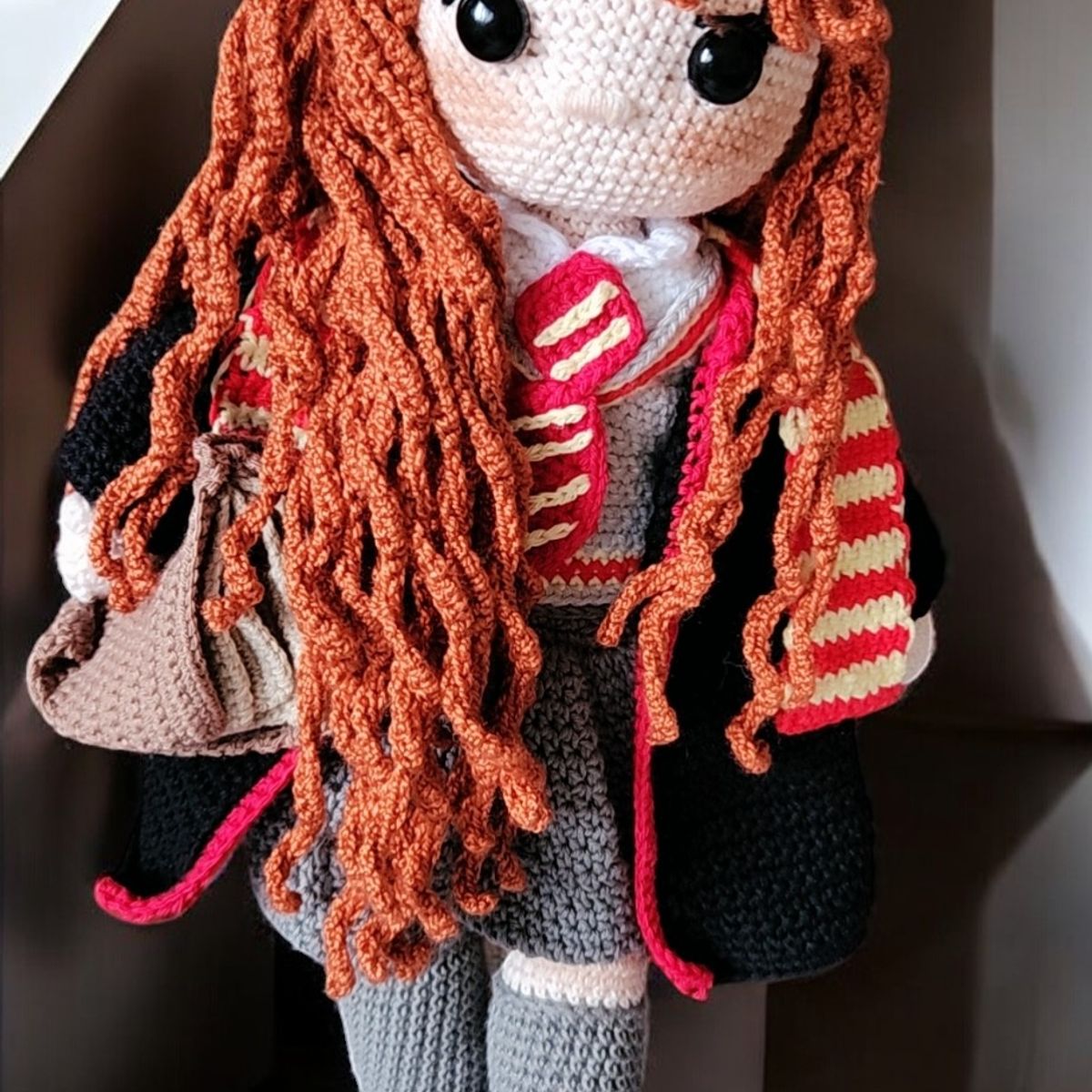 GENERICO - Muñeca Amigurumi Hermione - 100% Algodón Hecha a Mano