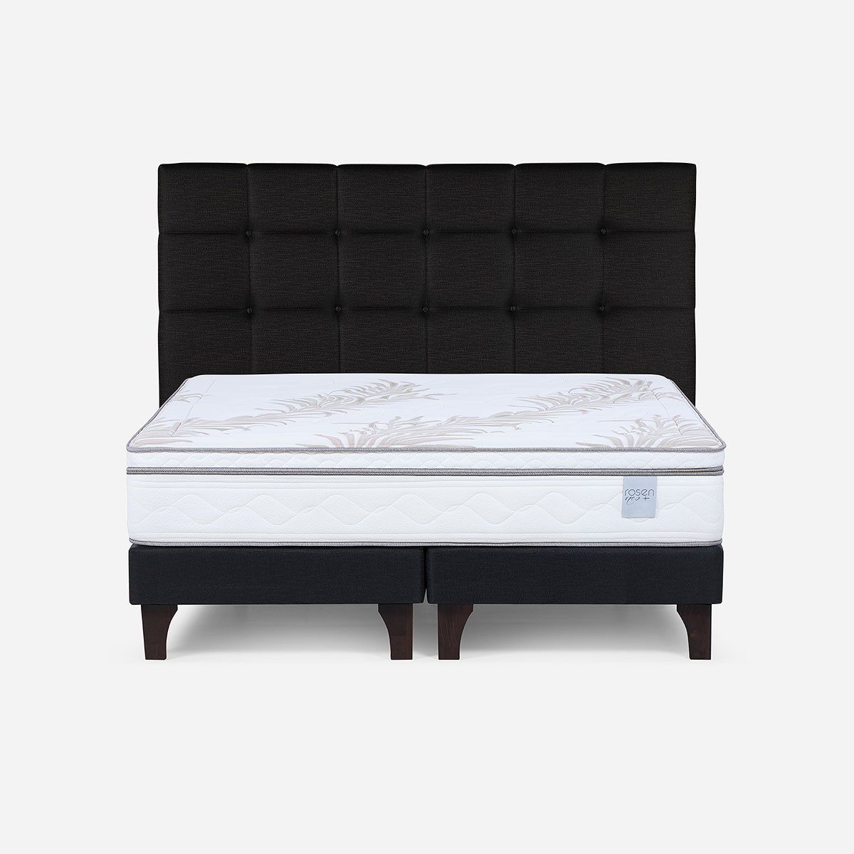 ROSEN - Cama Europea Neo Plus King 180x200 cm+Respaldo Issey Grafito