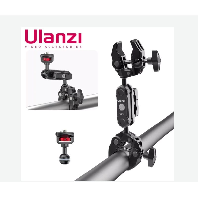 ULANZI - ABRAZADERA DOBLE ULANZI CO17 PARA CÁMARA