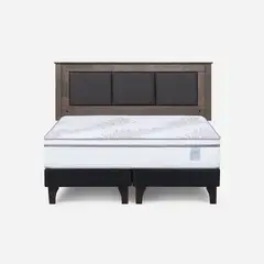 ROSEN - Cama Europea Neo Plus 2 Plazas 150x200 cm + Respaldo Rachel