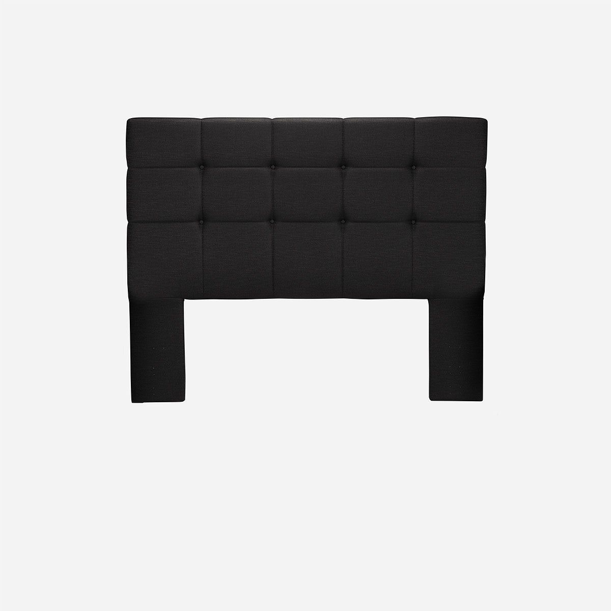 ROSEN - Cama Europea Neo Plus 2 Plazas 150x200 cm+Respaldo Grafito