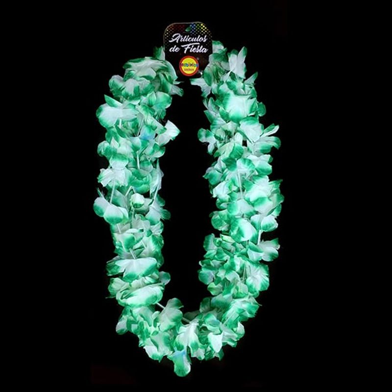 GENERICO - COLLAR FLOR LIMA/BLANCO X6 UNI