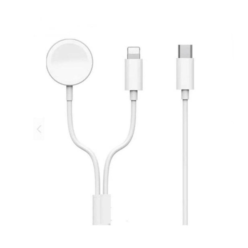 GENERICO - Cable 2 en 1 Cable cargador inalámbrico para Reloj  IWatch Iphone