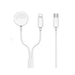 GENERICO - Cable 2 en 1 Cable cargador inalámbrico para Reloj IWatch Iphone