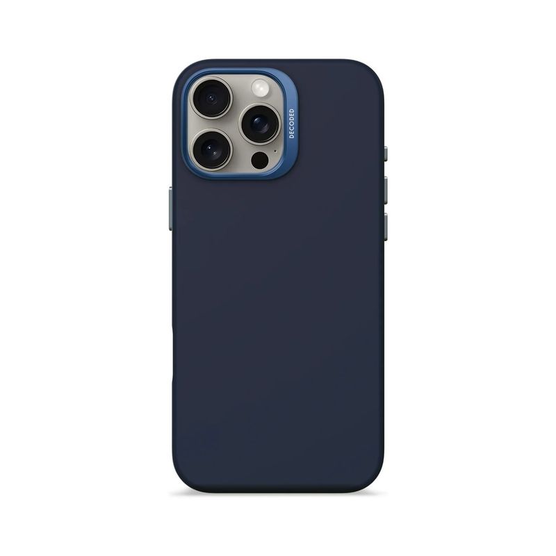 DECODED - Funda silicona antimicrobial Magsafe iPhone 16 Pro Max Azul