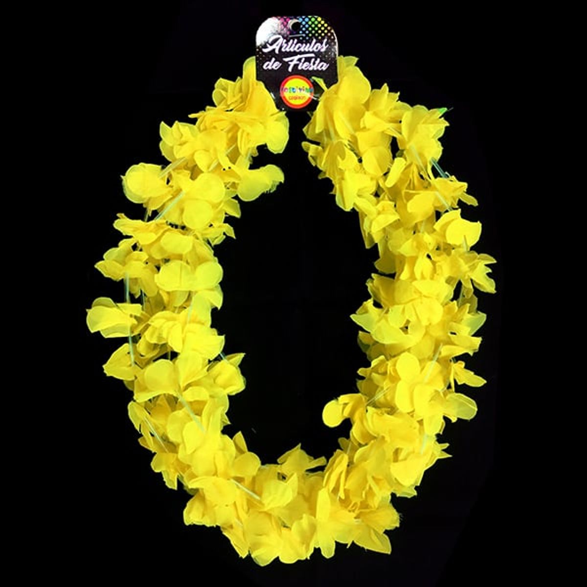 GENERICO - COLLAR FLOR LISO AMARILLO X6 UNI