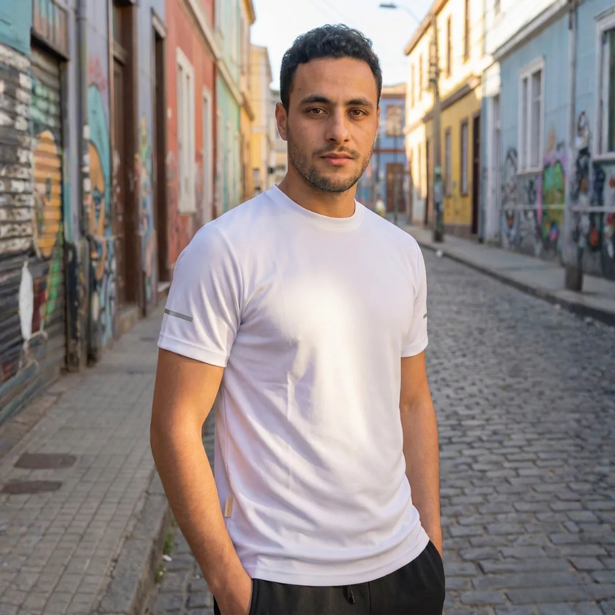 T-WORLD - Polera Secado Rápido Hombre Manga corta antibacterial reflectiva