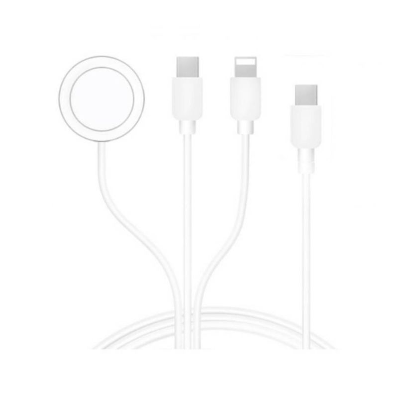 GENERICO - Cable 3 en 1 Cable cargador inalámbrico para Reloj  Iphone Android