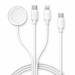 GENERICO - Cable 3 en 1 Cable cargador inalámbrico para Reloj Iphone Android