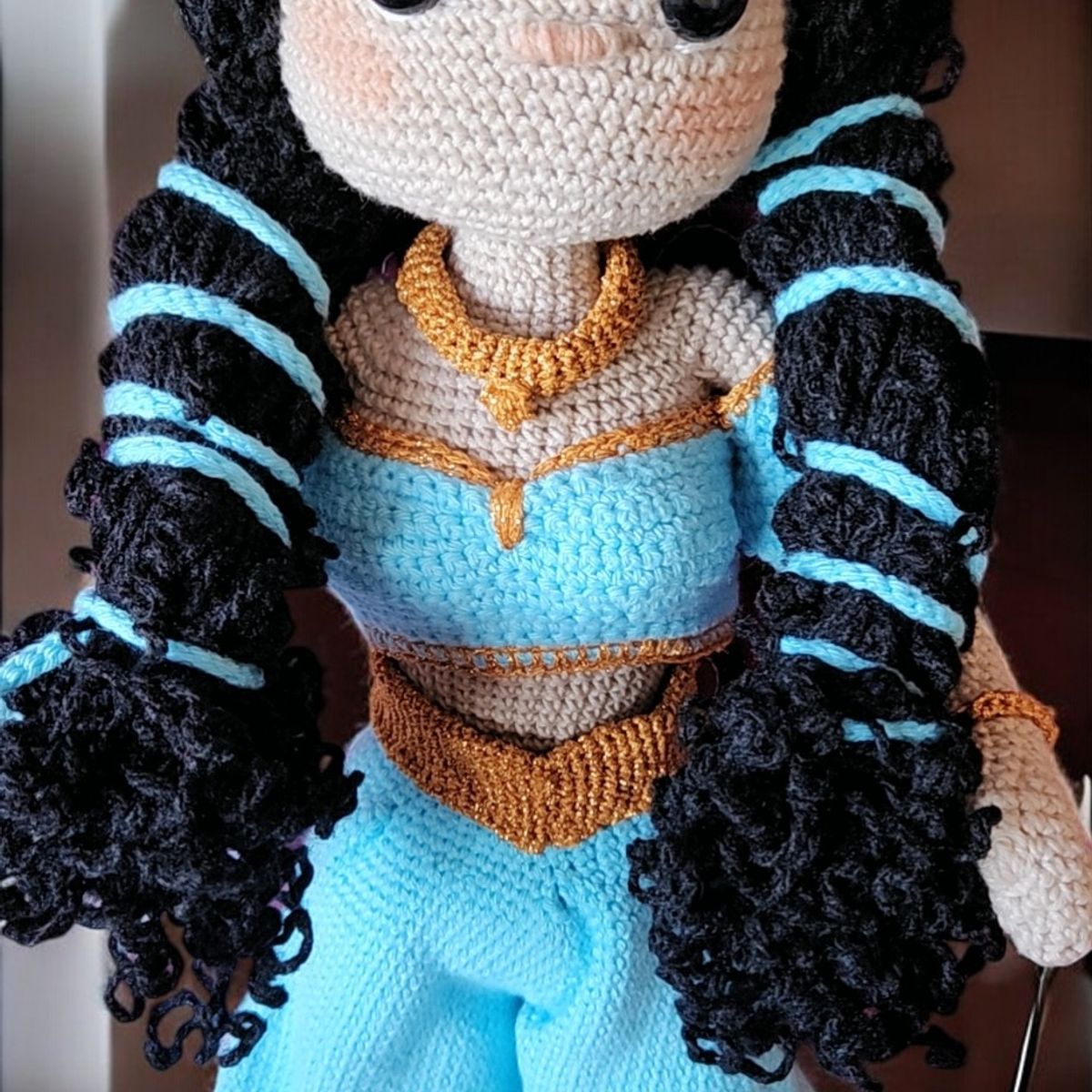 GENERICO - Muñeca Amigurumi Jazmine - 100% Algodón Hecha a Mano