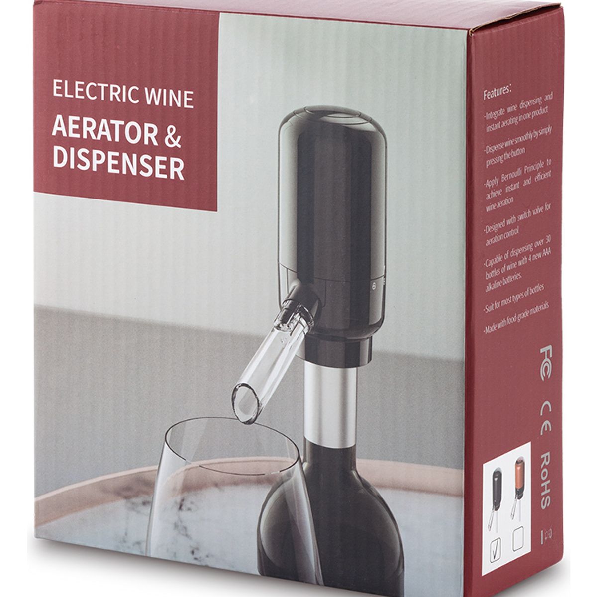 GENERICO - Aireador Eléctrico De Vino Dispensador Automático