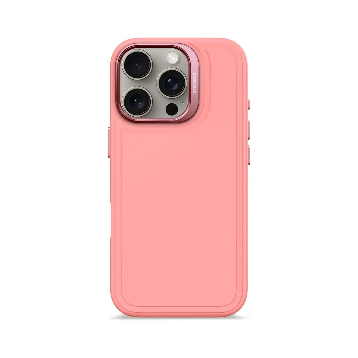 DECODED - Funda silicona stacks Magsafe iPhone 16 Pro Rosado