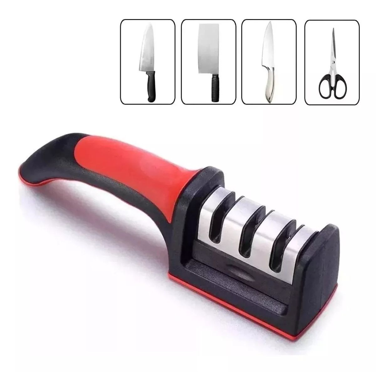 GENERICO - Afilador De Cuchillos Y Tijeras Amolador Portatil Manual