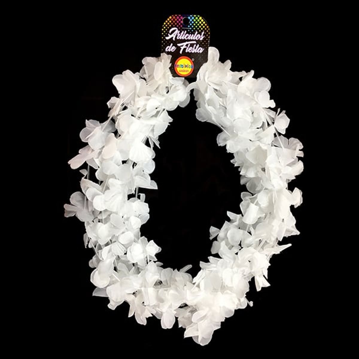 GENERICO - COLLAR FLOR LISO BLANCO X6 UNI