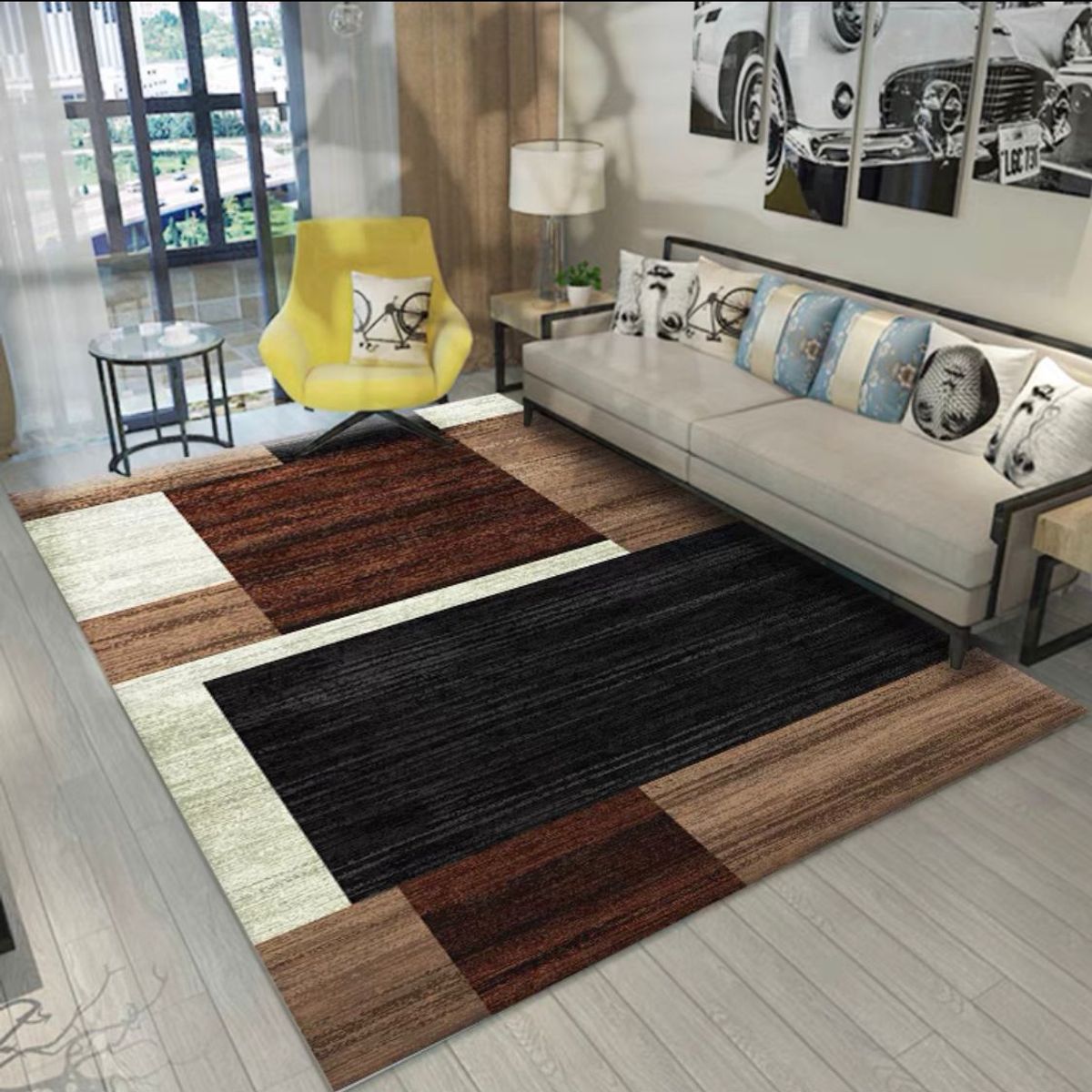 GENERICO - Alfombras Para Living con Diseños Tridimensionales Pro Antideslizante