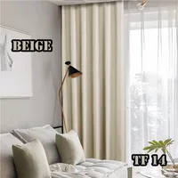 Cortinas blackout engomadas gruesas BEIGE
