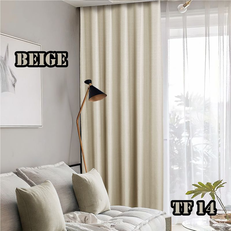 GENERICO - cortinas blackout engomadas gruesas BEIGE