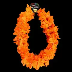 GENERICO - COLLAR FLOR LISO NARANJO X6 UNI