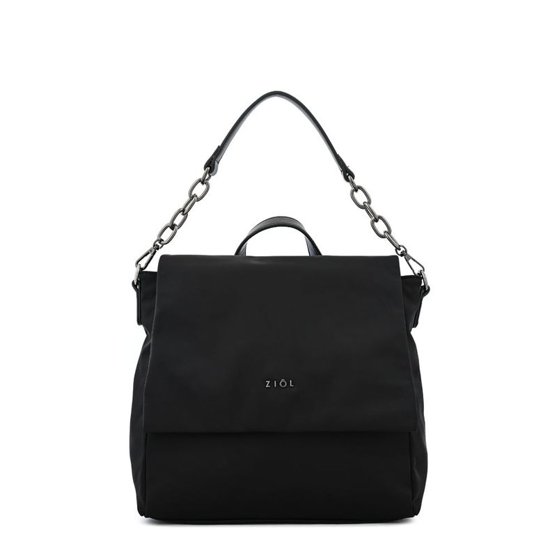 ZIOL - Mochila con tapa pequeña nydia negro especial