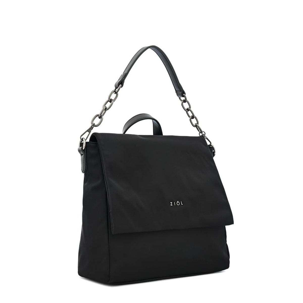 ZIOL - Mochila con tapa nydia pequeña negro especial