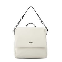 Mochila con tapa nydia pequeña blanco