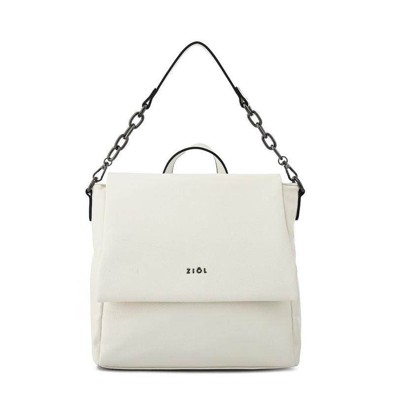 ZIOL - Mochila con tapa pequeña nydia blanco