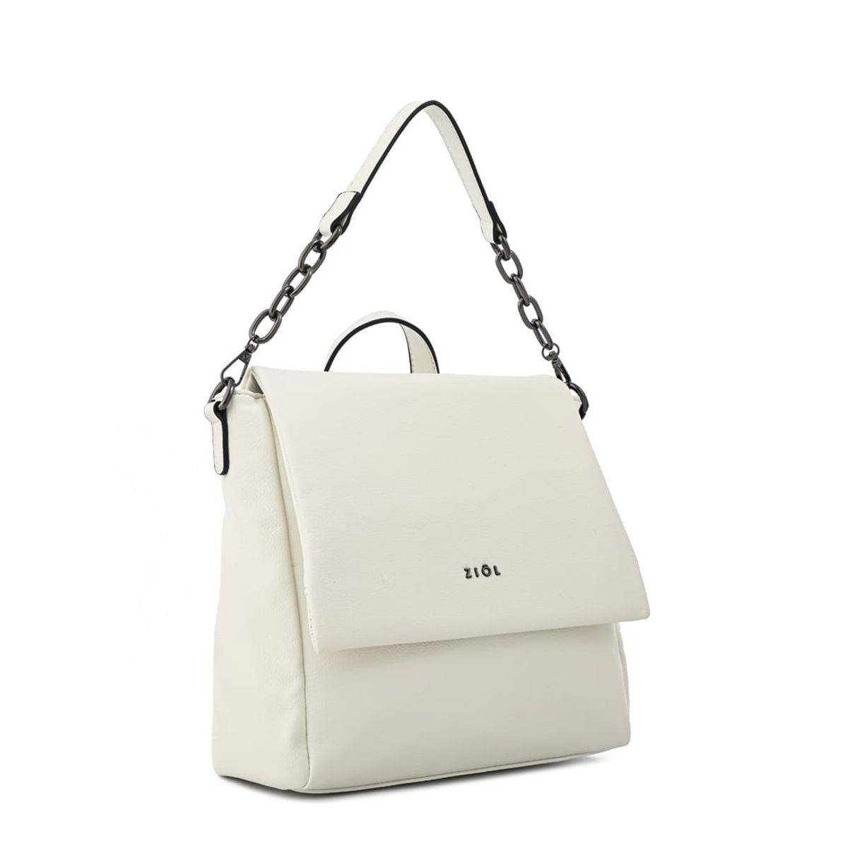 ZIOL - Mochila con tapa nydia pequeña blanco