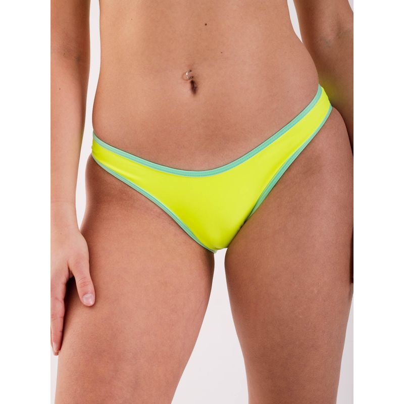 DAIKIRI BIKINIS - Daikiri Bottom de Bikini Mujer Negro Liso Culote Ajustable Protección UV 50+
