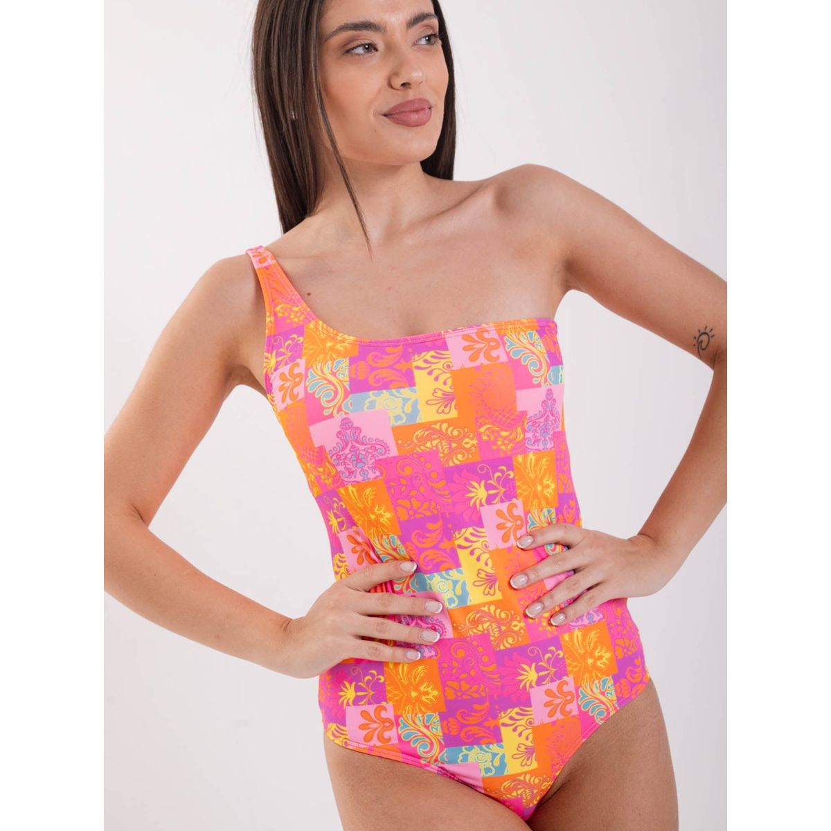 DAIKIRI BIKINIS - Daikiri Traje de Baño Mujer Negro Liso Control Abdomen Culote UV 50+