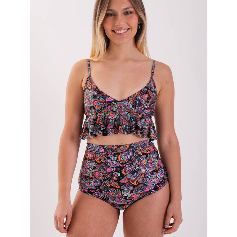 DAIKIRI BIKINIS - Daikiri Bikini Mujer Negro Liso Triángulo Extra Confort UV 50+